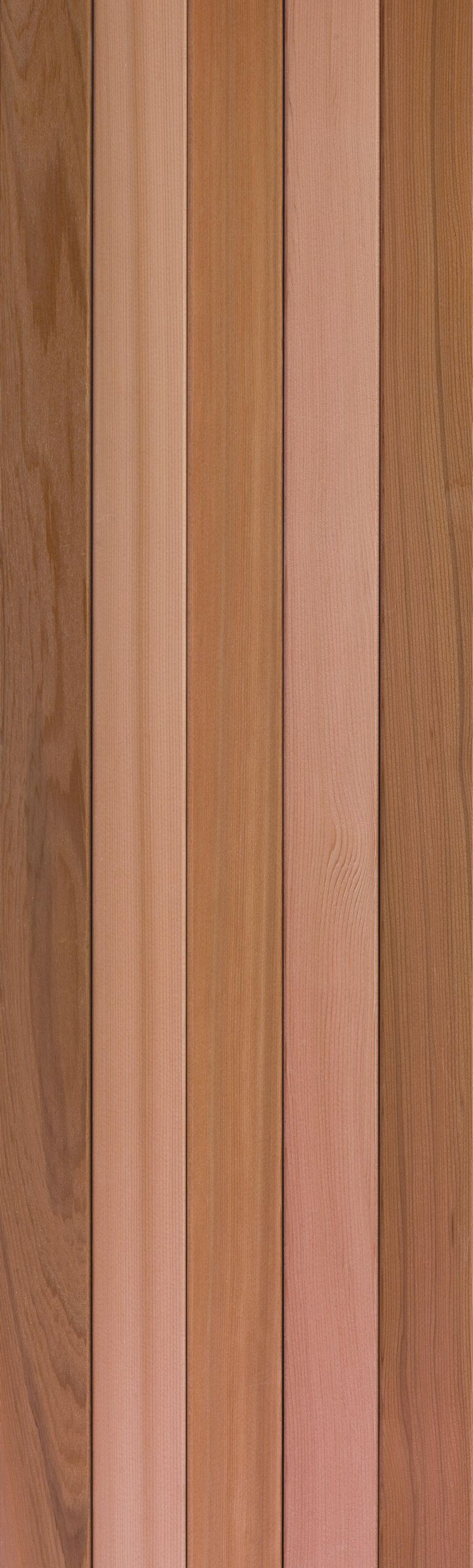 Cedar Slats showing Natural Variation in Colour